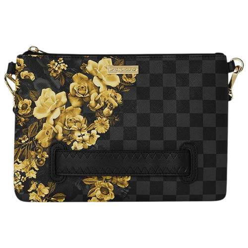 Sprayground Τσαντάκι ώμου Gold Floral Remix Crossover Clutch